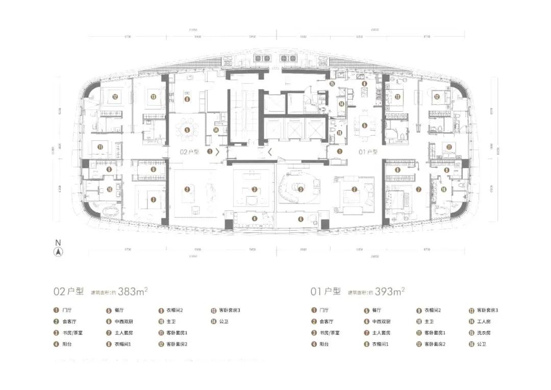 深圳中心天元266平公寓样板间,深圳中心天元330大平层
