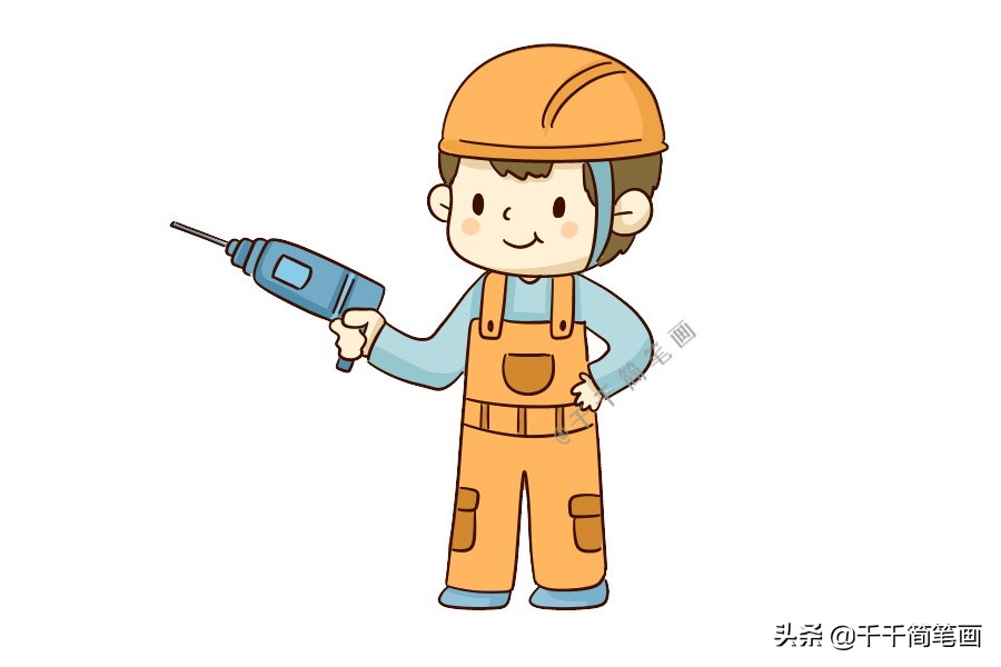 职业简笔画人物,儿童简笔画职业人物