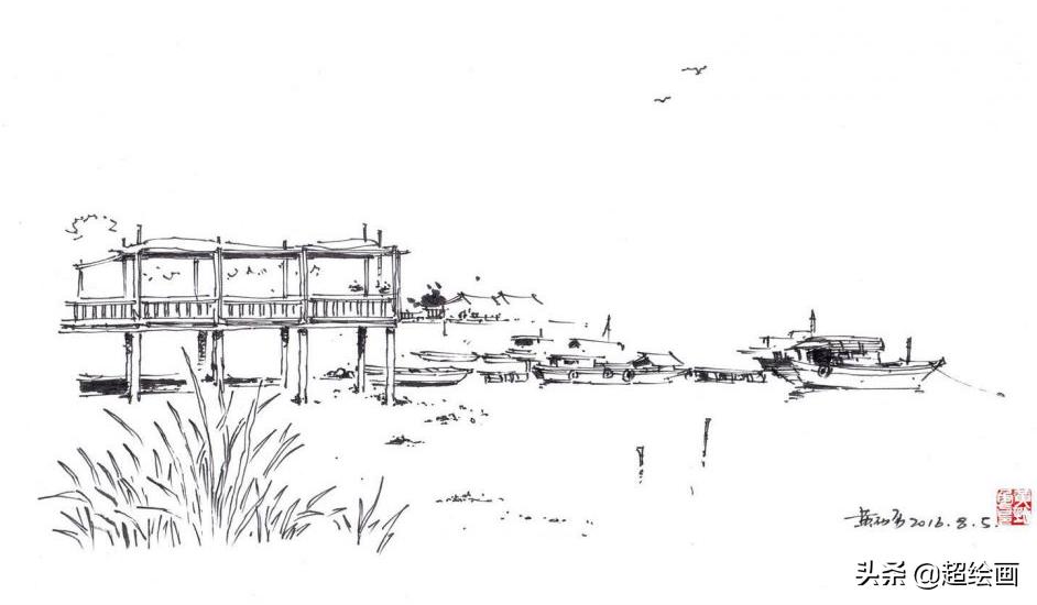 十大顶级钢笔画速写,钢笔速写100幅图片