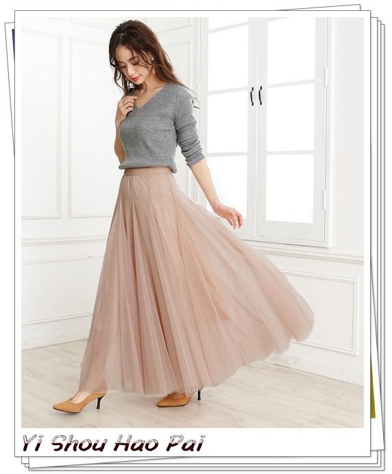 女生网纱裙穿搭技巧,夏天半身网纱裙的穿搭方法
