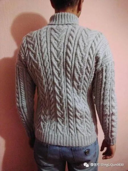 男士针织衫开衫秋冬款手工编织款,手工针织衫男款花样