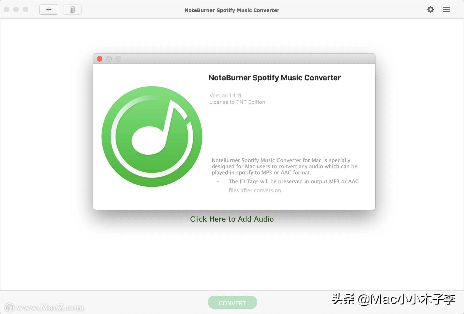 NoteBurnerSpotifyMusicConvertermac,音频转换器v1.1.11