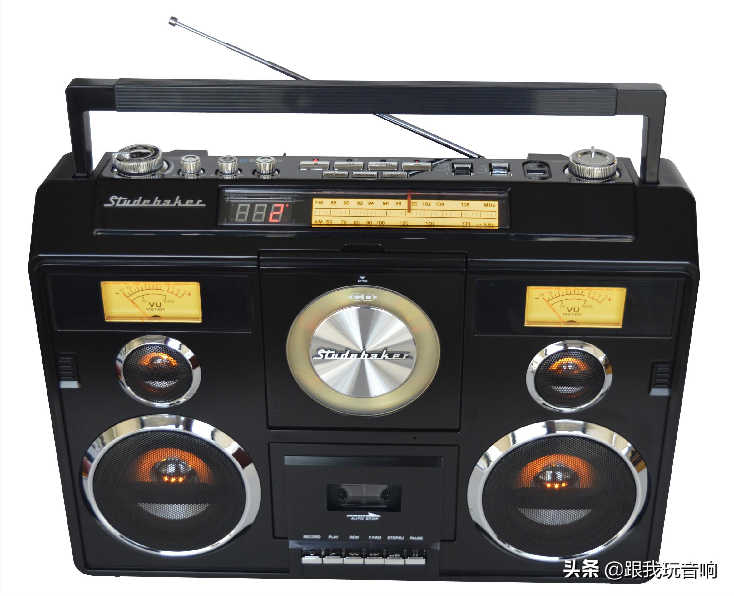 复古蓝牙音响收音机超大款,原木复古收音机便携式