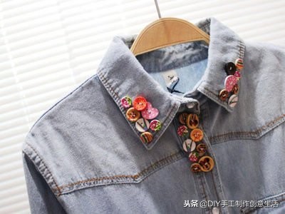 纽扣旧物改造篮子,旧物改造牛仔布做钥匙扣
