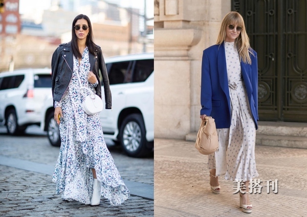 美到极致的印花连衣裙,秋季气质印花法式修身减龄连衣裙