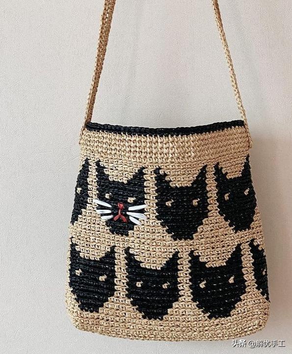 简单漂亮的小包包钩针教程,韩国钩针钩桌布花样教程