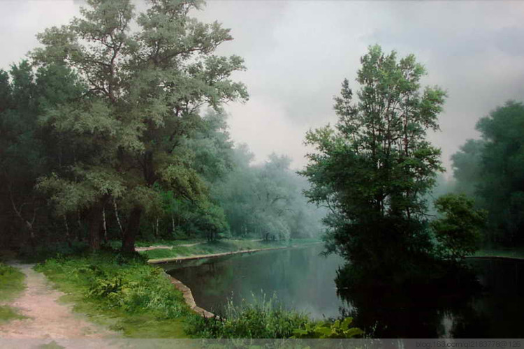 俄罗斯画家画油画海景风景,尤恩乌格罗油画风景作品