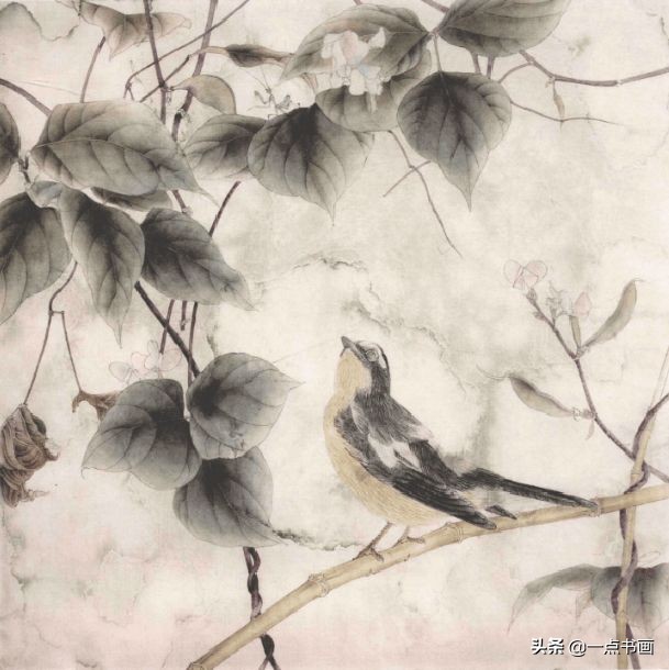 工笔斗方花鸟画图片,工笔花鸟画白描水仙