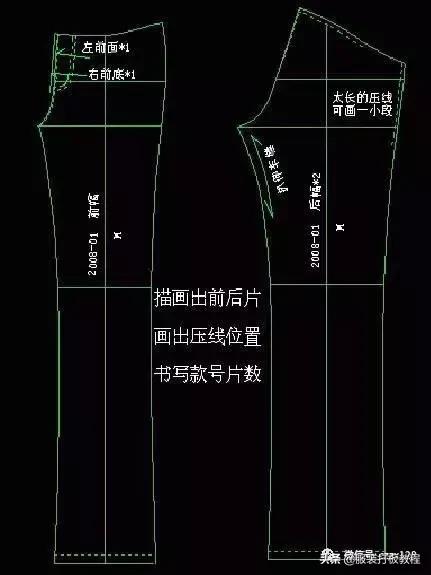 基础裤子打版,裤子打板技术