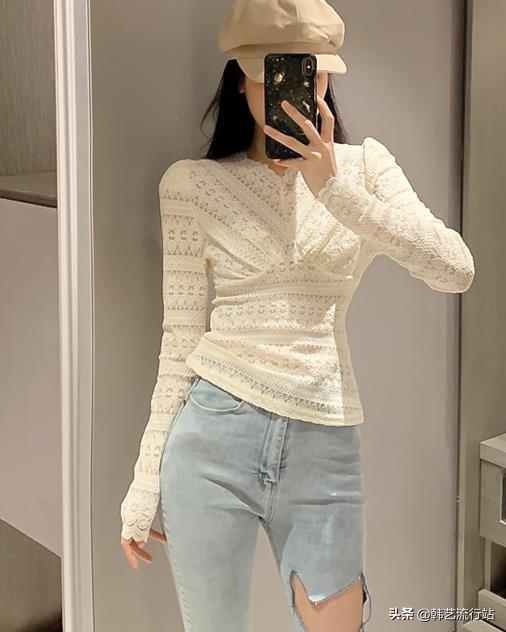 韩版穿搭女装高级感春,女装毛衣新款韩风搭配
