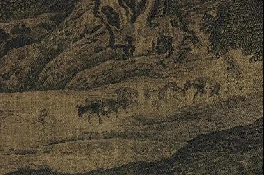 范宽溪山行旅画欣赏,范宽山水画溪山行旅图