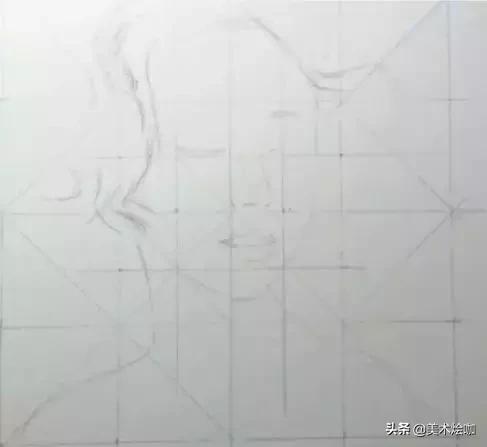 素描人头九宫格起形技巧,九宫格起形素描步骤图片