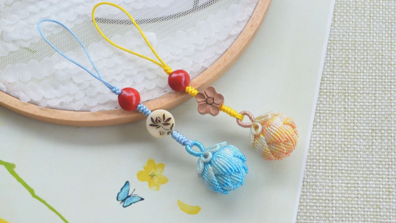 教大家编织一款手机链,手机链编织教程简单好看