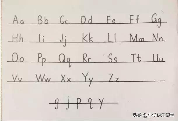 小学一年级英语规范书写，暑假让孩子再看看，在练练