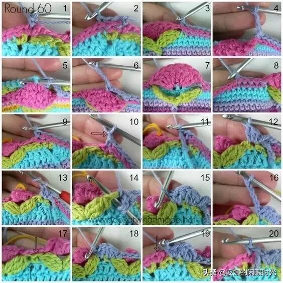 曼陀罗毯子编织教程,苏菲花园曼陀罗毯子钩法高清图解