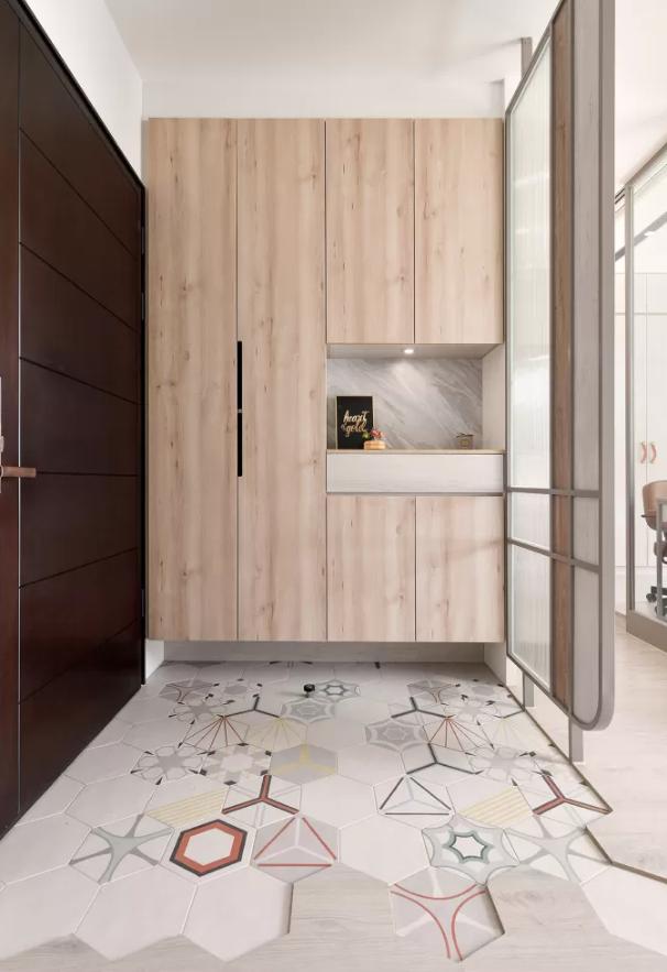 两种纯色六角砖效果图,无缝地砖叫什么砖好看点