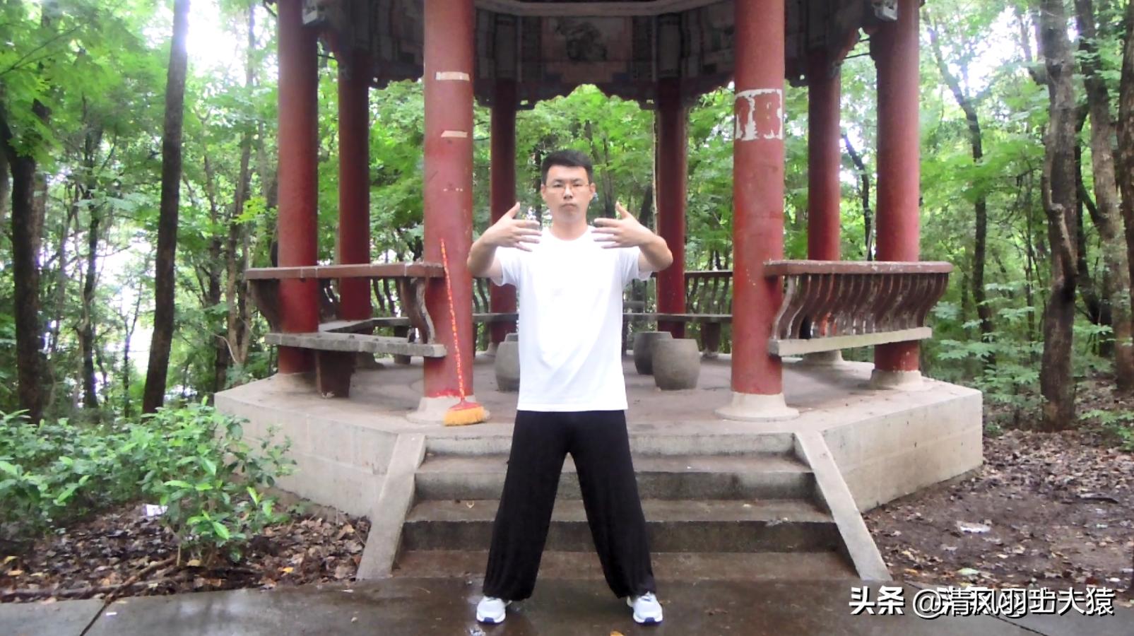 道家混元桩站桩教学及口令,混元桩站桩的正确视频教程