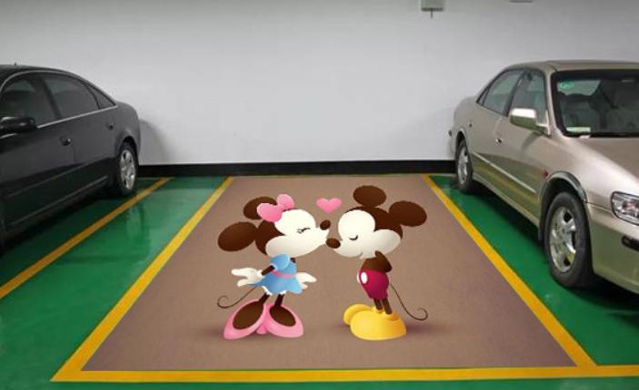 地下车位墙绘,哈尔滨车位涂鸦墙绘