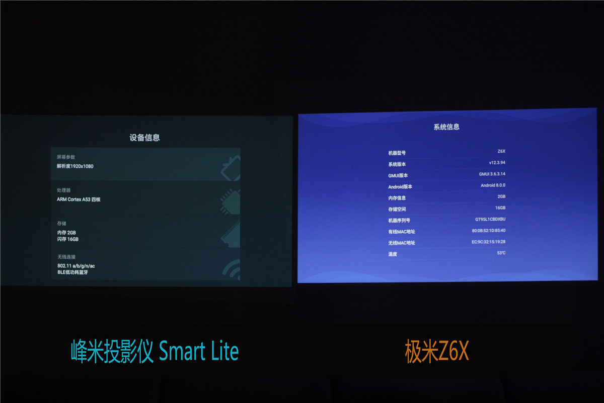 小米投影仪1代对比峰米smart,小米全色激光投影对比极米
