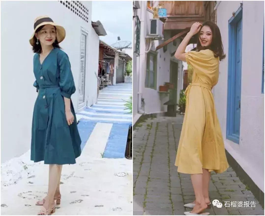 穿上它就不需要P图,这条短袖连衣裙真实爱上