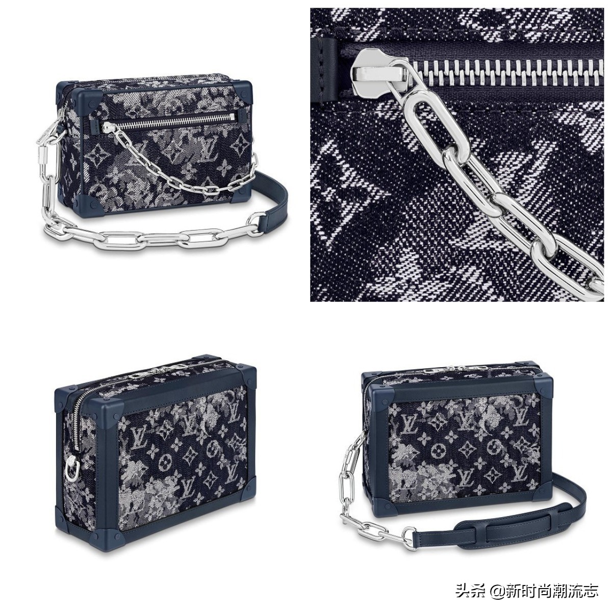 新男款lv包单肩斜挎包带按扣,lv2023早春男装包刺绣