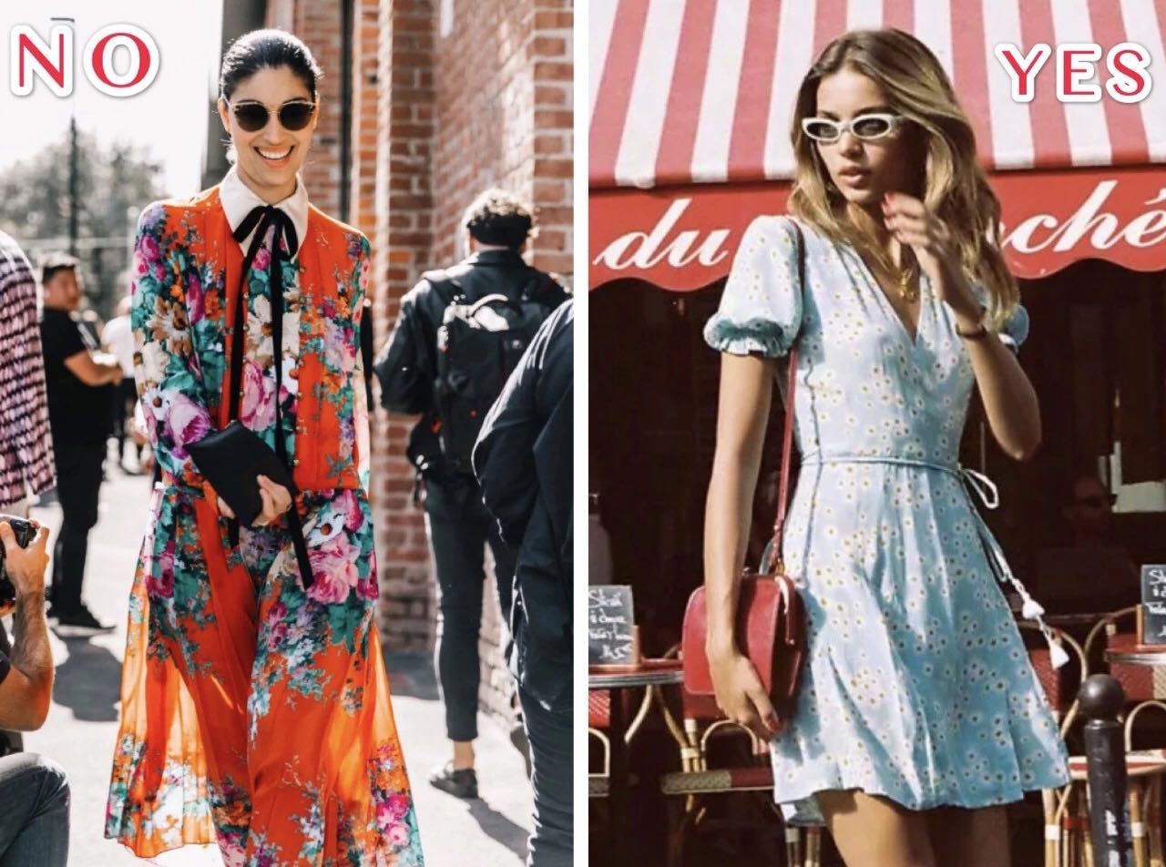 夏季女明星都爱抢着穿碎花裙,女明星红色碎花裙街拍