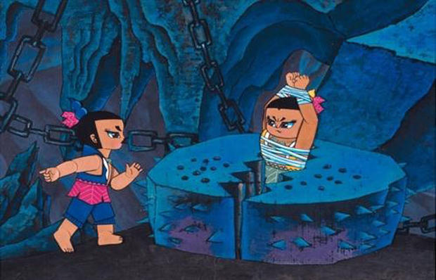 动画片葫芦兄弟剪纸,葫芦兄弟美术片