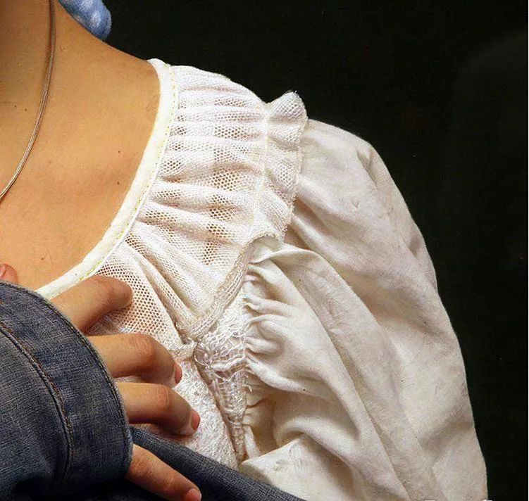 冷军的画作被误以为照片,冷军给女学生画肖像画