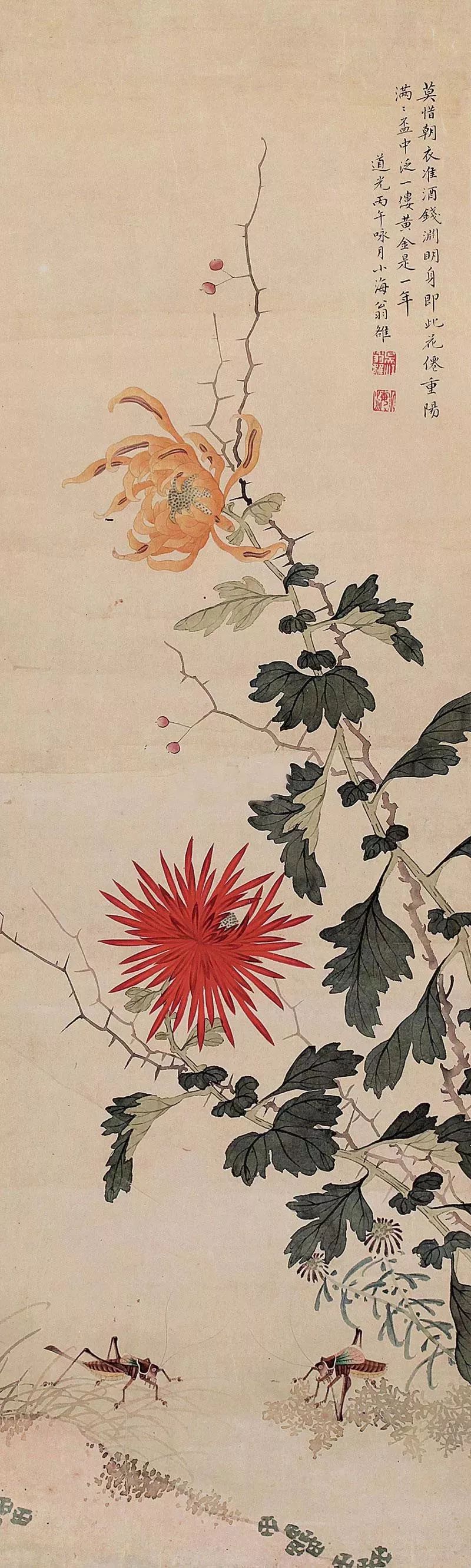 清代花鸟鱼虫画,清代国画名家花鸟鱼虫
