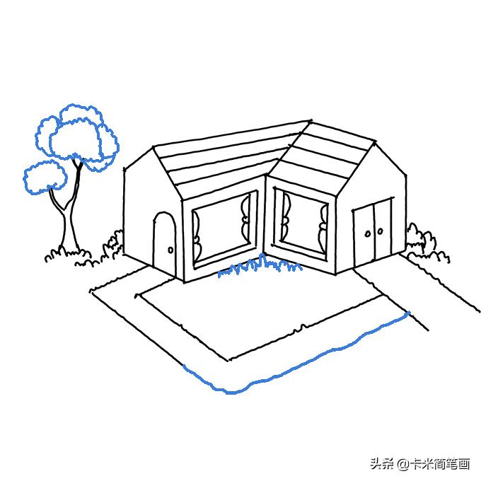 儿童画风车房子简笔画,儿童画简笔画房子图片