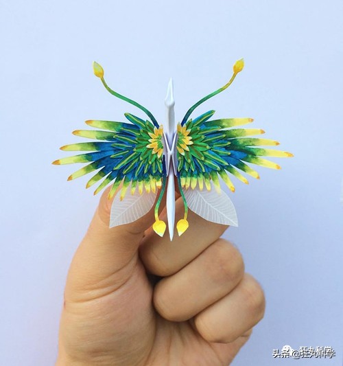 10种纸鹤折法,一天折50个千纸鹤