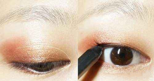 单眼皮肿眼泡抽脂对比图,内双肿眼泡消肿眼妆