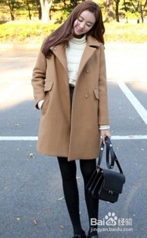 韩国立领驼色大衣,韩国驼色大衣穿搭女秋冬