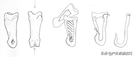 6-12岁自制鱼钩的方法,荒野求生野外自制鱼钩简单的方法