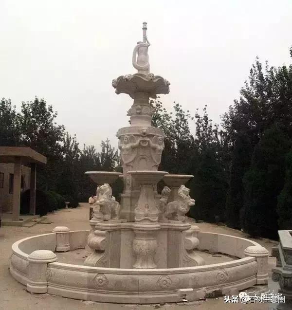 最漂亮的喷泉石雕,精品石雕喷泉花钵设计