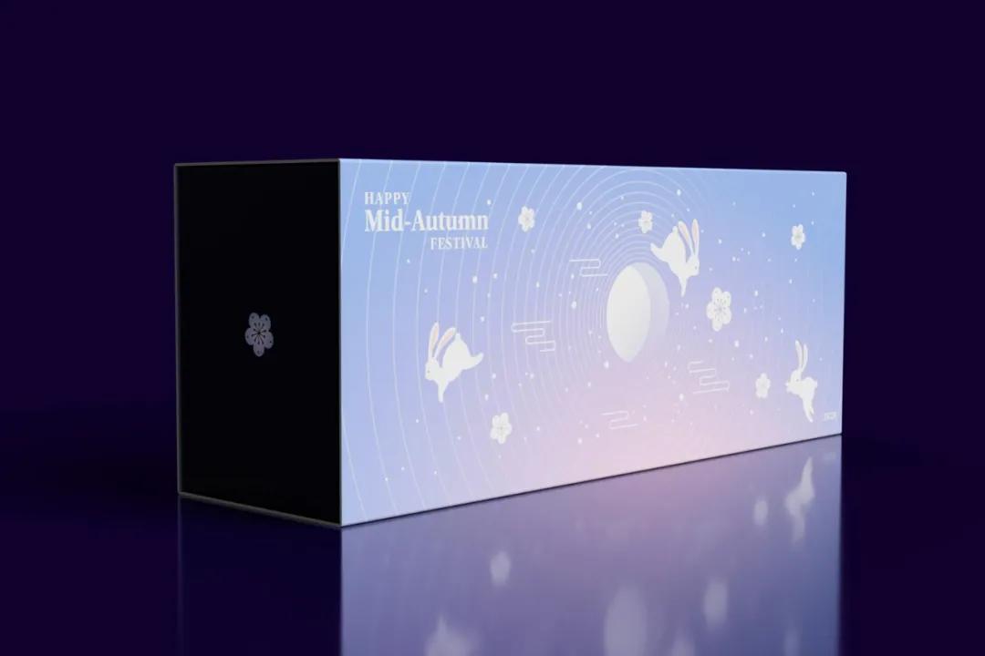 创意插画月饼礼盒长条形,创意满满的中秋节月饼包装设计