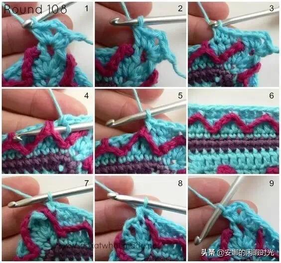 曼陀罗毯子编织教程,苏菲花园曼陀罗毯子钩法高清图解