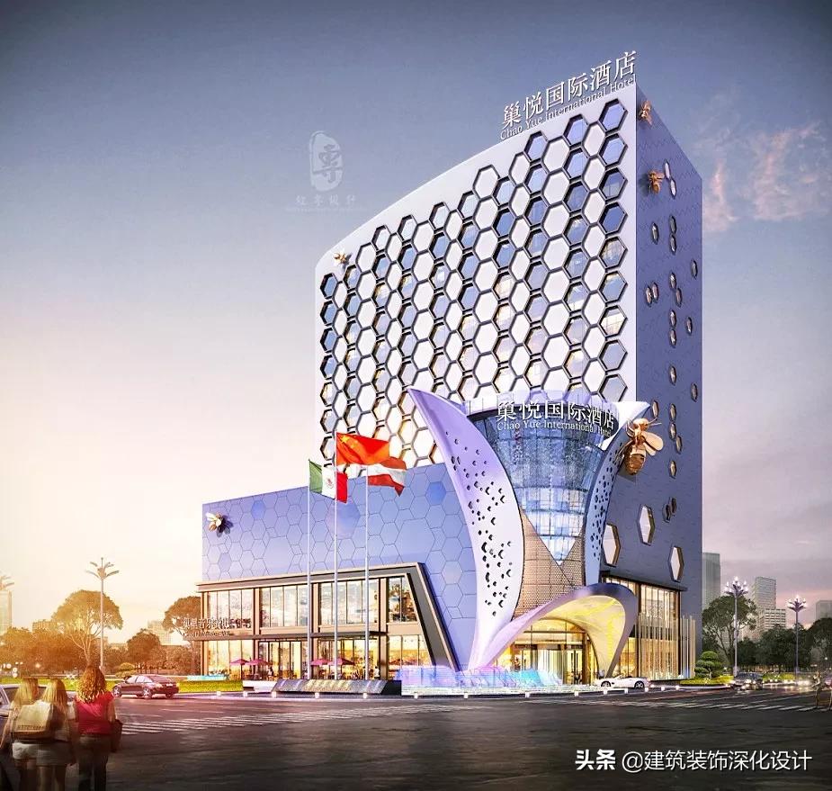 酒店高端门头设计,常见的酒店门头设计