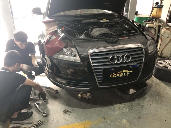 奥迪a6l涡轮增压漏油怎么维修,奥迪a6l上摆臂更换流程