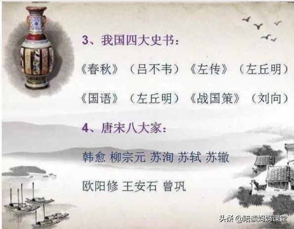 小学语文文学常识大全必背,小学语文文学常识常考100题及答案