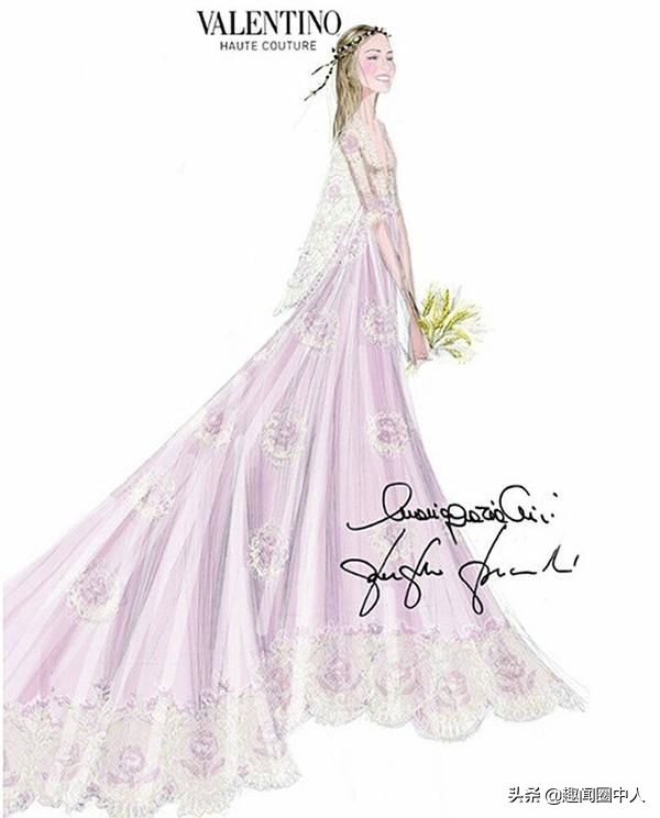 各种款式的婚纱手稿图,人鱼婚纱设计手稿