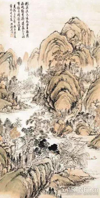 浅绛山水画给人的感觉,浅绛与焦墨山水画收藏