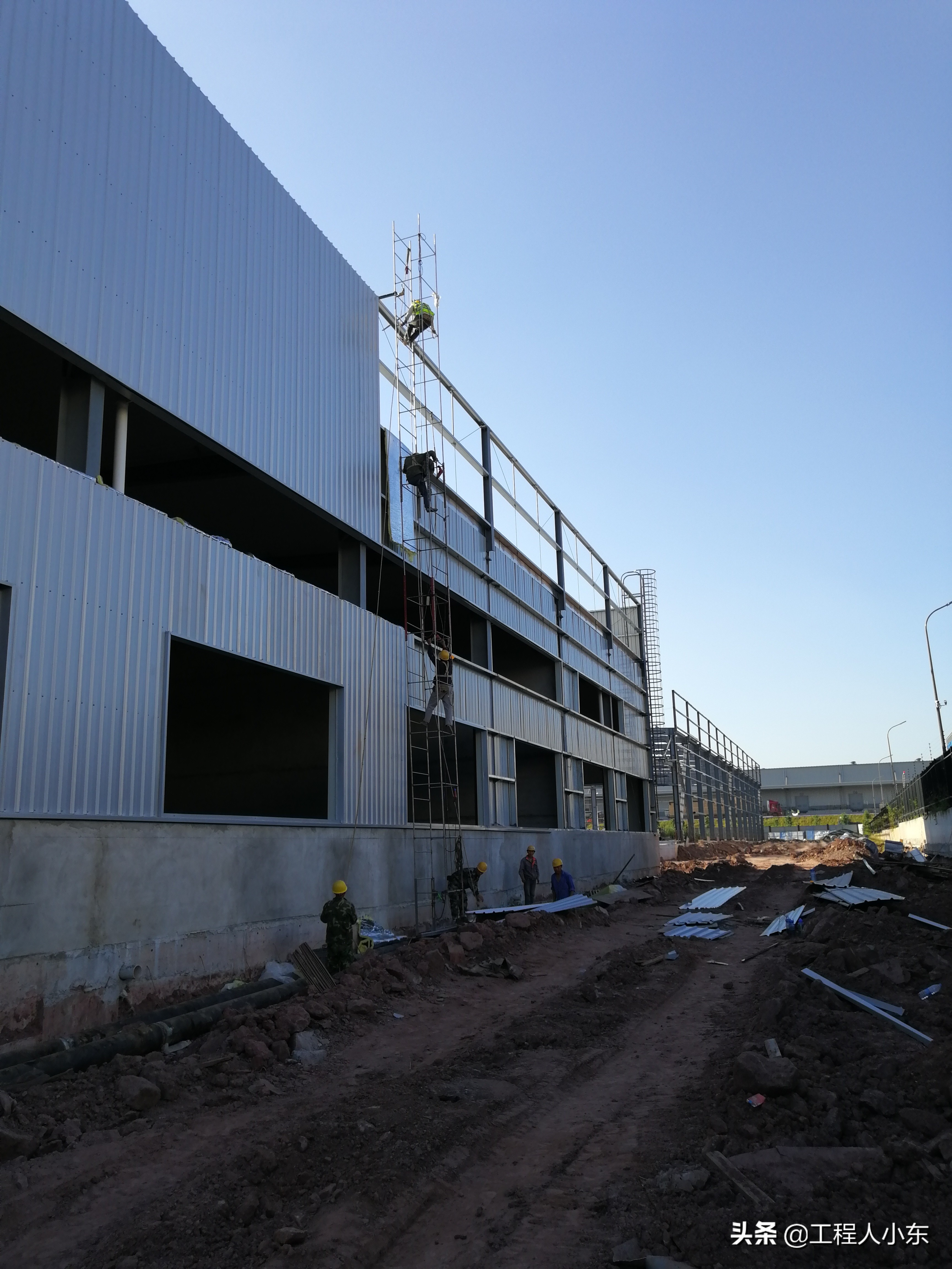 讲解钢结构厂房图,钢结构厂房基础施工动画演示