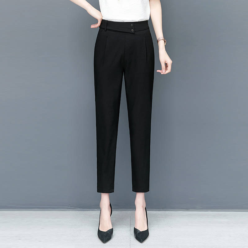 黑棉麻裤夏天,黑裤子舒服夏季