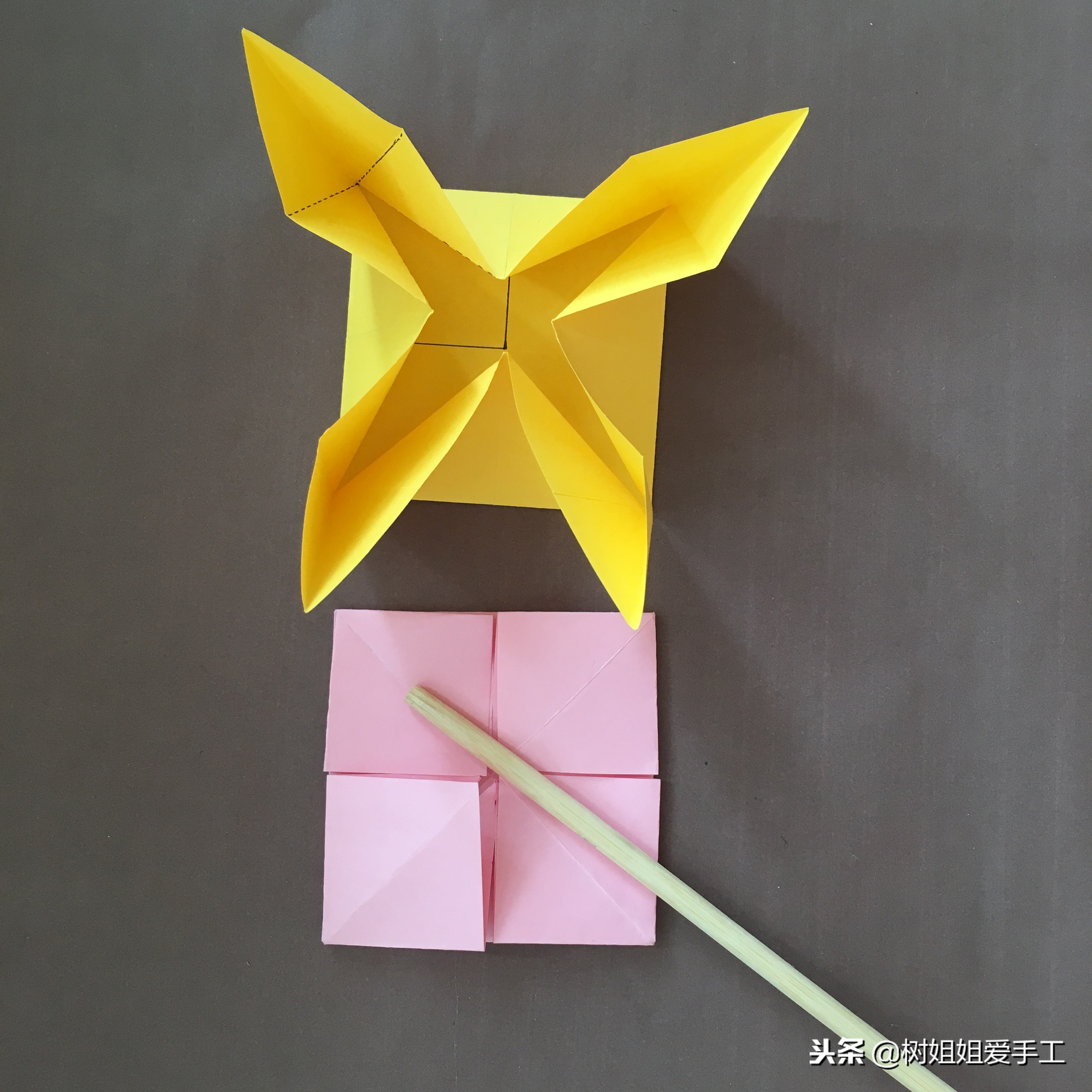 用正方形纸折小花篮,用一张纸折简单漂亮的花篮慢动作