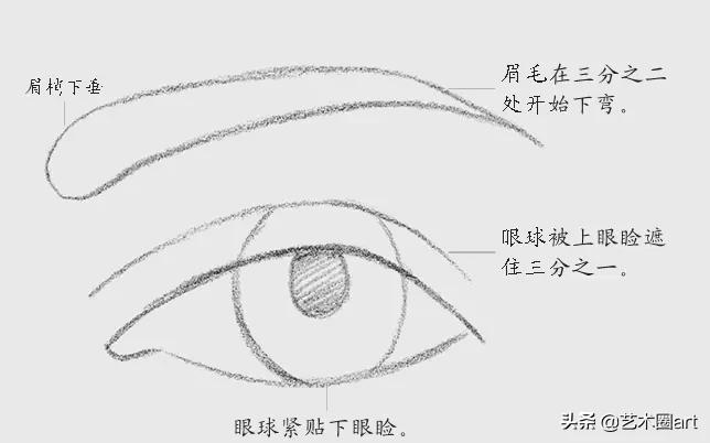 初学者画眼睛五种简单方法速成,画画教程7-12岁刚入门画眼睛