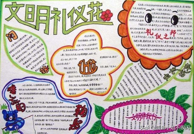 文明礼仪手抄报画简单漂亮,文明礼仪绘画手抄报简单漂亮