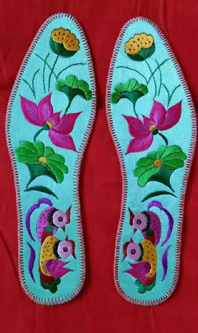 八瓣花鞋垫图案怎么绣,绣鞋垫花样图案大全