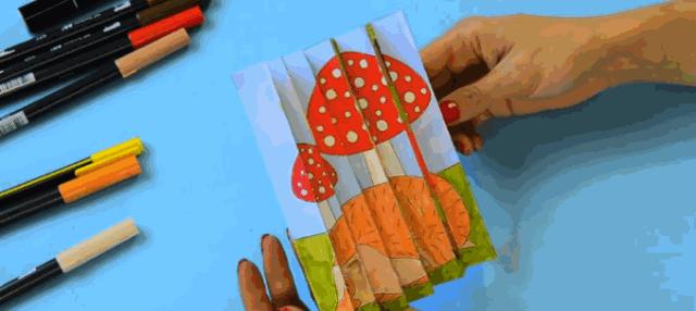 创意手工折纸挂起来装饰,手工折纸创意垃圾桶照片