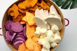 台湾美食芋圆手工黏土,台湾芋圆的做法大全